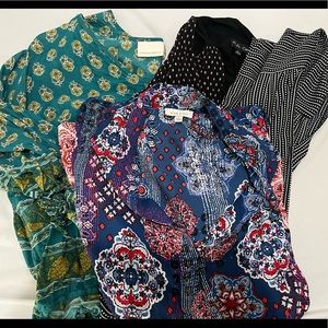 Assorted tops size large: Alex & Lili, Cynthia Rowley, Max Studio, Kim & Cami
